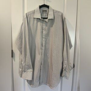 Thomas Dean Monochrome black/white design Cotton Shirt